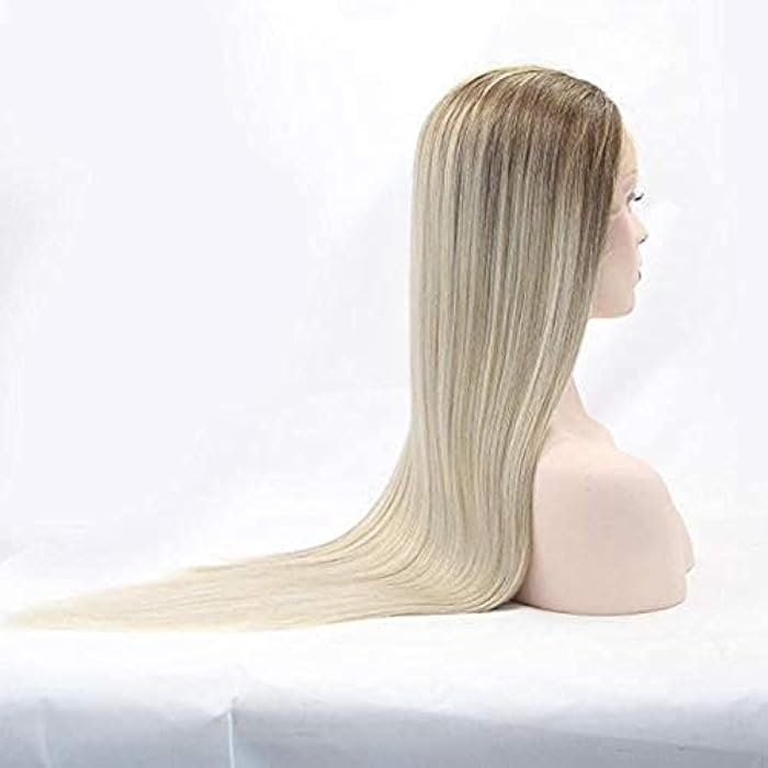 DILLARDS Women Straight Hair Front Lace Wig Deep Invisible Part Wig Blond Color - Image 2
